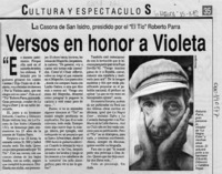 Versos en honor a Violeta  [artículo].