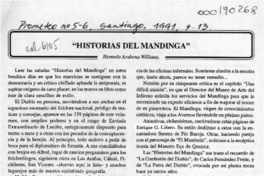 "Historias del mandinga"  [artículo] Hermelo Arabena Williams.