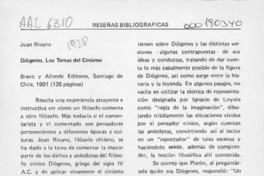 Diógenes, los temas del cinismo  [artículo] Rogelio Rodríguez.