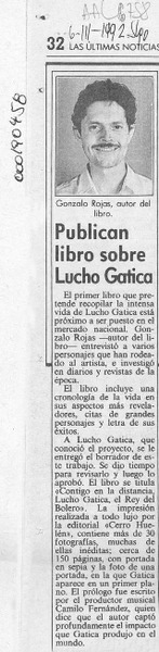 Publican libro sobre Lucho Gatica  [artículo].