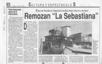 Remozan "La Sebastiana"  [artículo] Alvaro Inostroza.