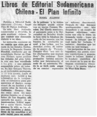 Libros de Editorial Sudamericana Chilena - El plan infinito