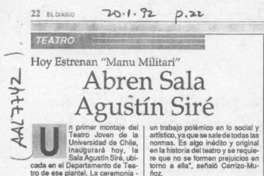 Abren sala Agustín Siré  [artículo].