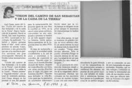 "Visión del camino de San Sebastián y de la caída de la tierra"