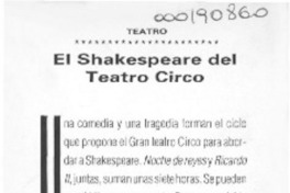 El Shakespeare del teatro circo  [artículo].