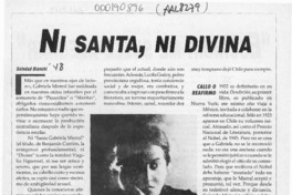 Ni santa, ni divina  [artículo] Soledad Bianchi.
