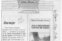 Una mujer  [artículo] Carlos Olivárez.