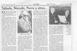 Sábato, Neruda, Parra y otros --  [artículo] Filebo.