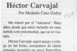 Héctor Carvajal  [artículo] Medardo Cano Godoy.