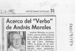 Acerca del "Verbo" de Andrés Morales