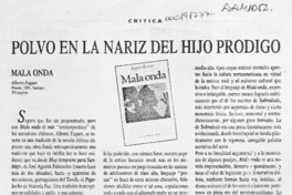 Polvo en la nariz del hijo pródigo  [artículo] Marcelo Maturana.