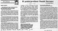 El poeta-profesor Daniel Serrano  [artículo] Eduardo Nievas.