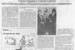 Virgilio Figueroa y la divina Gabriela  [artículo] Marino Muñoz Lagos.