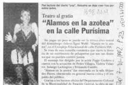 "Alamos en la azotea" en la calle Purísima  [artículo].