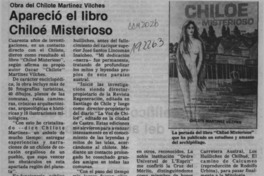 Apareció el libro Chiloé Misterioso  [artículo].
