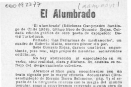 El Alumbrado  [artículo] Ramón Riquelme.