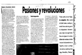 Pasiones y revoluciones  [artículo] Roberto Fernández Sastre.