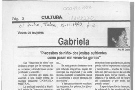 Gabriela  [artículo] Ana M. Lepe.