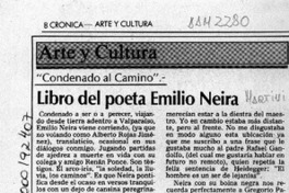Libro del poeta Emilio Neira  [artículo] Carlos León Pezoa.