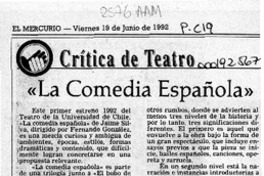 "La comedia española"  [artículo] Carola Oyarzún L.
