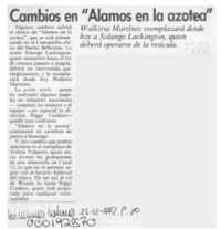 Cambios en "Alamos en la azotea"  [artículo].