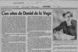 Cien años de Daniel de la Vega  [artículo] Filebo.