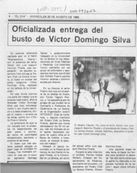 Oficializada entrega del busto de Víctor Domingo Silva  [artículo].