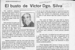 El busto de Víctor Dgo. Silva  [artículo] Gustavo Rivera Flores.