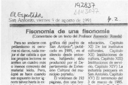 Fisonomía de una fisonomía  [artículo].