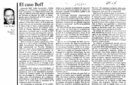 El caso Boff  [artículo] Luis Eugenio Silva.