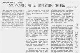 Dos cadetes en la literatura chilena  [artículo] Adolfo Simpson Trostel.