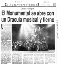 El Monumental se abre con un Drácula musical y tierno  [artículo].