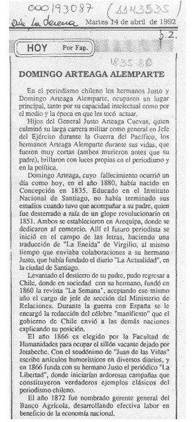 Domingo Arteaga Alemparte  [artículo] Fap.