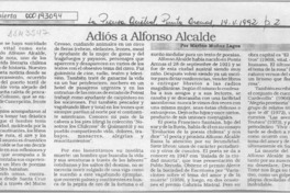 Adiós a Alfonso Alcalde  [artículo] Marino Muñoz Lagos.