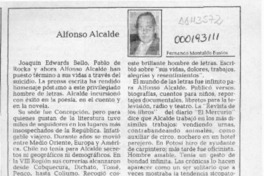 Alfonso Alcalde  [artículo] Fernando Montaldo Bustos.