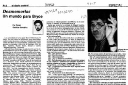 Un mundo para Bryce  [artículo] Oscar Gacitúa González.