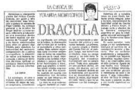 Drácula  [artículo] Yolanda Montecinos.