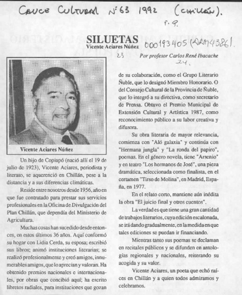 Siluetas  [artículo] Carlos René Ibacache.
