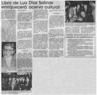 Libro de Luis Díaz Salinas enriquecerá acervo cultural
