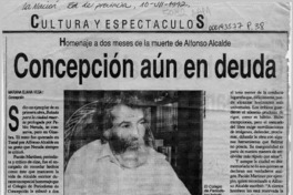 Concepción aún en deuda  [artículo] María Eliana Vega.