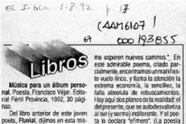 Música para un álbum personal  [artículo] Fernando Quilodrán.
