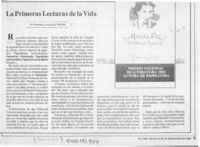 Las primeras lecturas de la vida  [artículo] Francisco J. Alcalde Pereira.