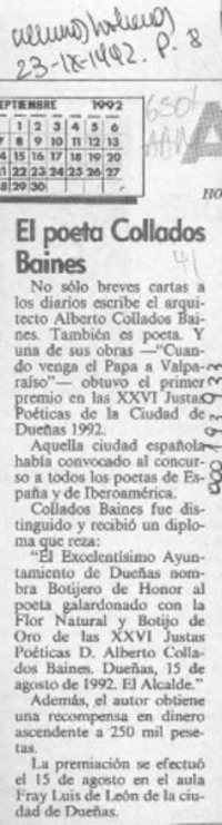 El Poeta Collados Baines  [artículo].
