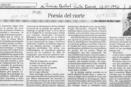 Poesía del norte  [artículo] Marino Muñoz Lagos.