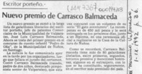 Nuevo premio de Carrasco Balmaceda  [artículo].
