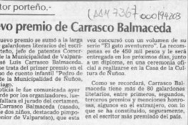 Nuevo premio de Carrasco Balmaceda  [artículo].