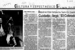 Cuidado, llegó "El Cobrador"  [artículo] Pablo Aranzaes.
