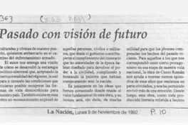 Pasado con visión de futuro  [artículo] Mario Papi.