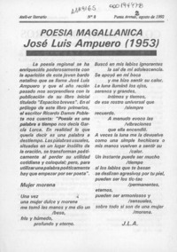 Poesía magallánica José Luis Ampuero (1953)  [artículo].