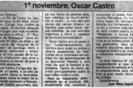 1 de noviembre, Oscar Castro